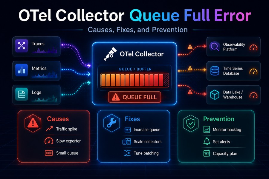 OTel Collector queue full error
