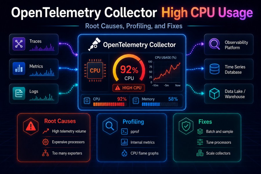 OpenTelemetry collector high CPU usage