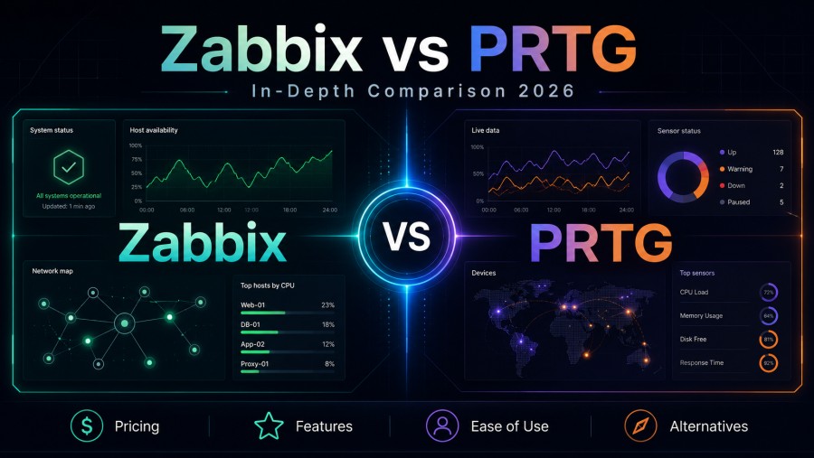 Zabbix vs PRTG In-Depth Comparison 2026