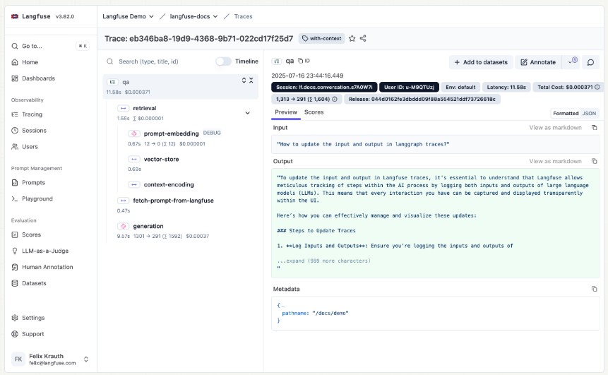langfuse llm observability