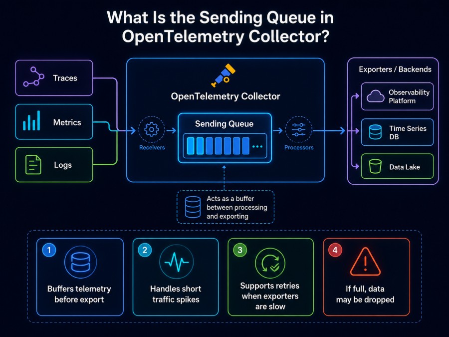 what is Sending queue in OpenTelemetry Collector