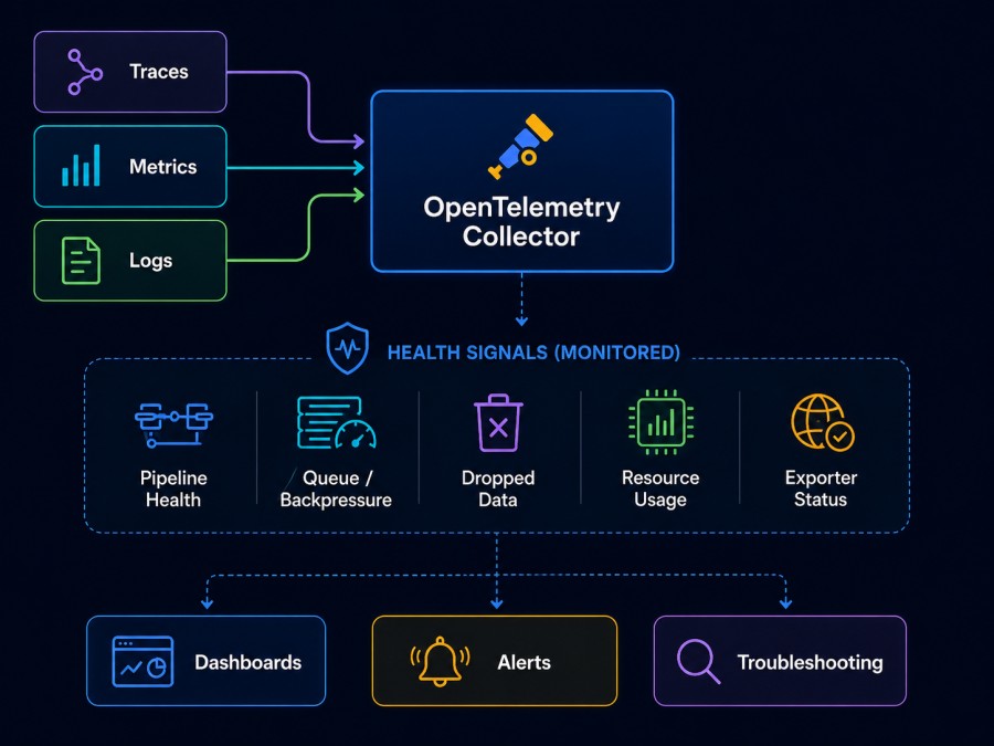 What is OpenTelemetry colector monitoring 
