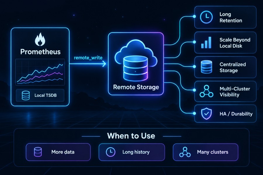 Prometheus Storage: Local vs Remote, Retention and Compaction 2 Prometheus Remote Storage: When and Why to Use It