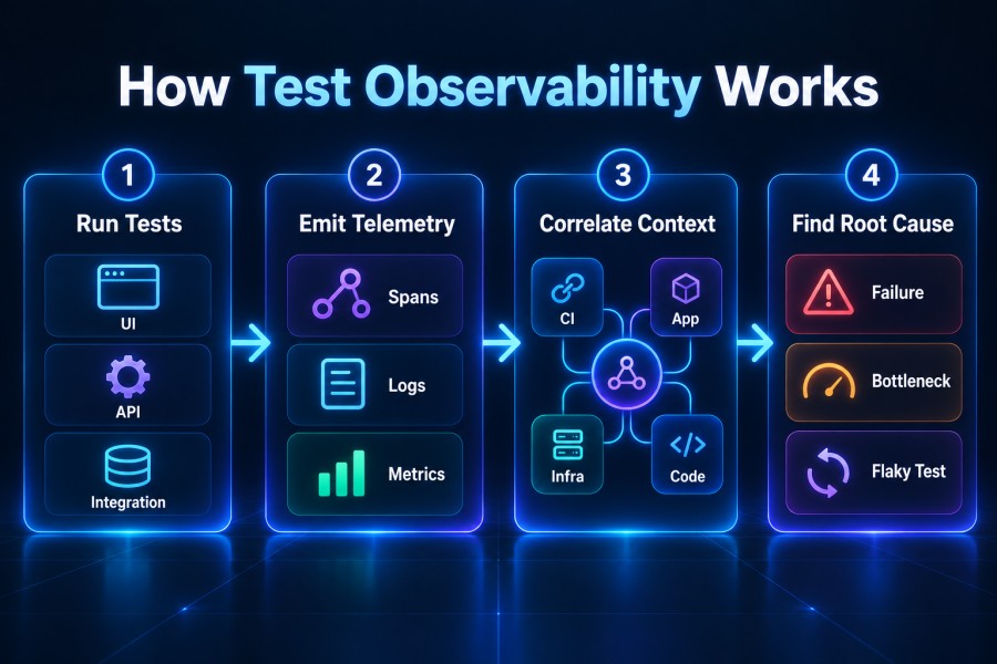 Test Observability: What It Is and Why It Matters in 2026 2 How Test Observability Works
