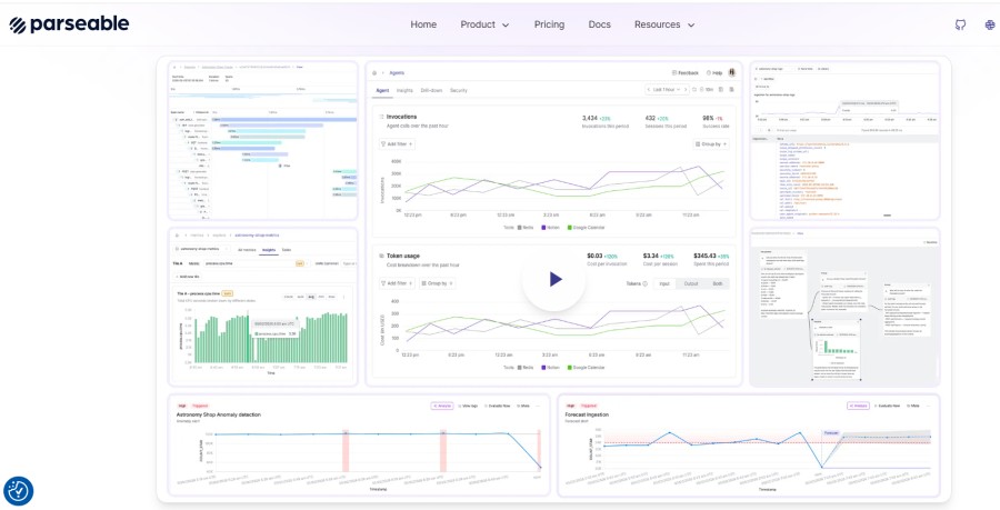 Parseable dashboard