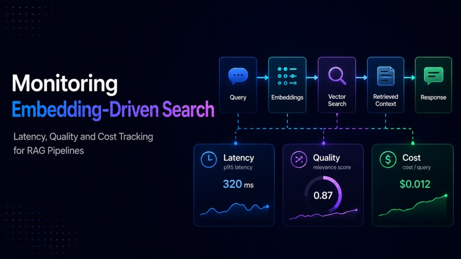 Monitoring Embedding-Driven Search