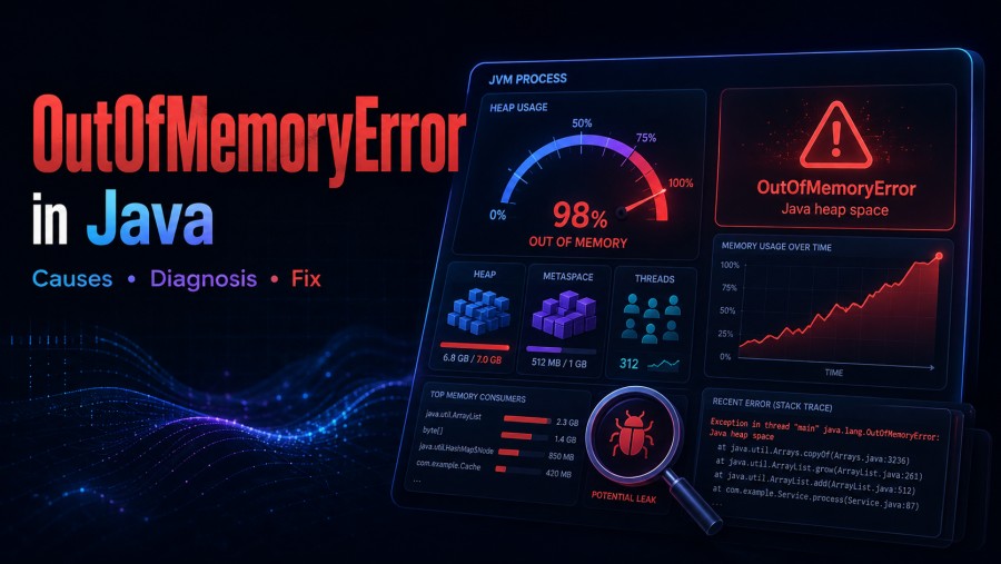 OutOfMemoryError in Java Causes, Diagnosis and Fix